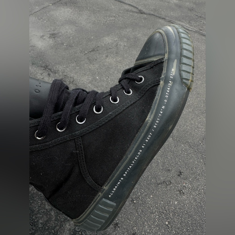 All Saints Black High-Top Sneakers